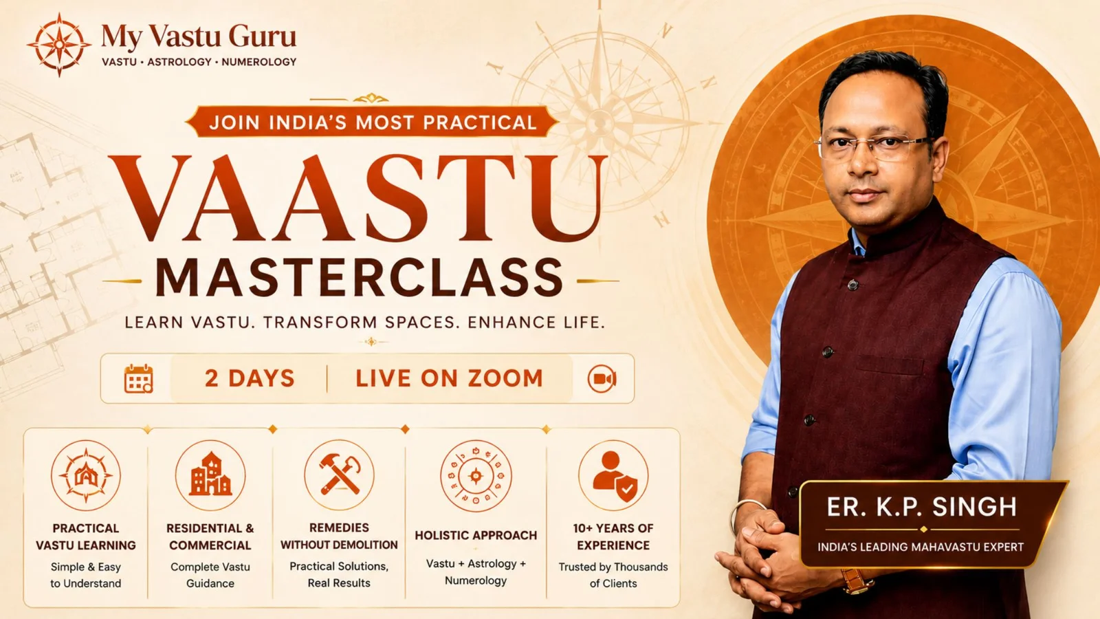 2-Day Live Vaastu Masterclass | My Vastu Guru